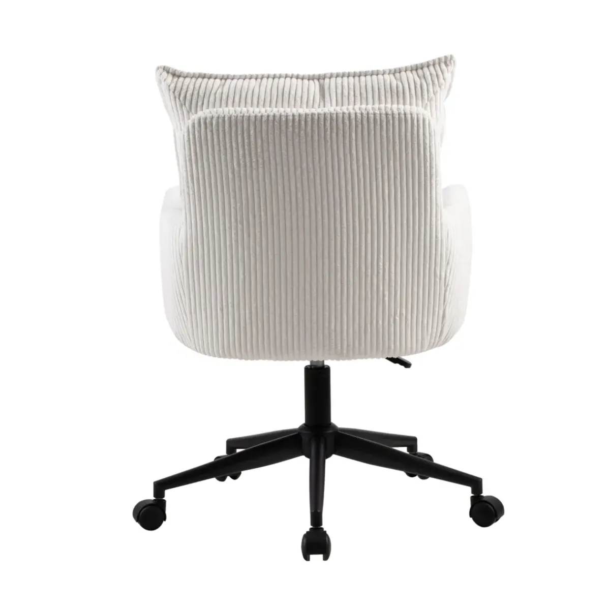 Poltrone-Sedia da ufficio con ruote in velluto a coste regolabile in altezza (seduta da 46 a 54 cm) Nuva