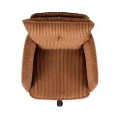 Poltrone-Sedia da ufficio con ruote in velluto a coste regolabile in altezza (seduta da 46 a 54 cm) Nuva