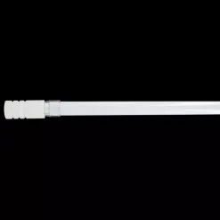 Set completo bastone tenda regolabile (135 a 225 cm) Cylindre strié Bianco
