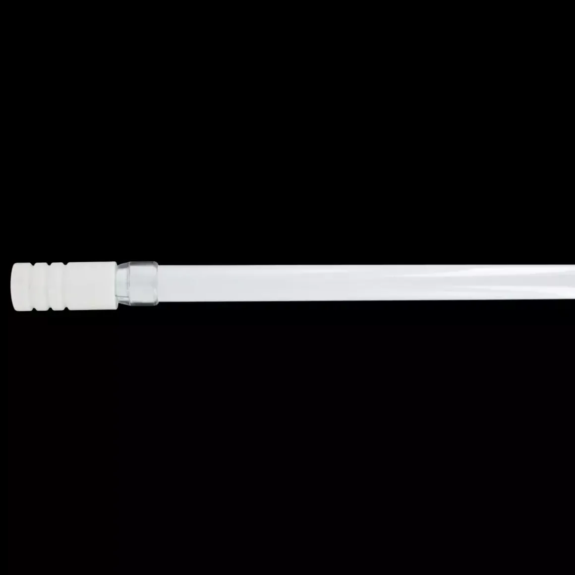 Set completo bastone tenda regolabile (170 a 300 cm) Cylindre strié Bianco