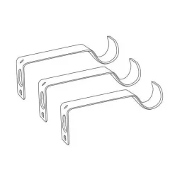 Set completo bastone tenda regolabile (L120 - L210 cm / Ø28 mm) Gaïa Nero