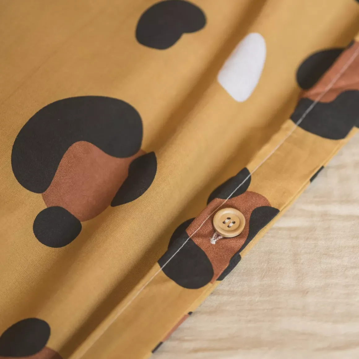 Set copripiumino e due federe per bambini in cotone (200 x 200 cm) Lola Caramel
