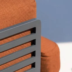 Set da giardino in alluminio 2 posti 3 pezzi Monte Carlo Grigio antracite e terracotta