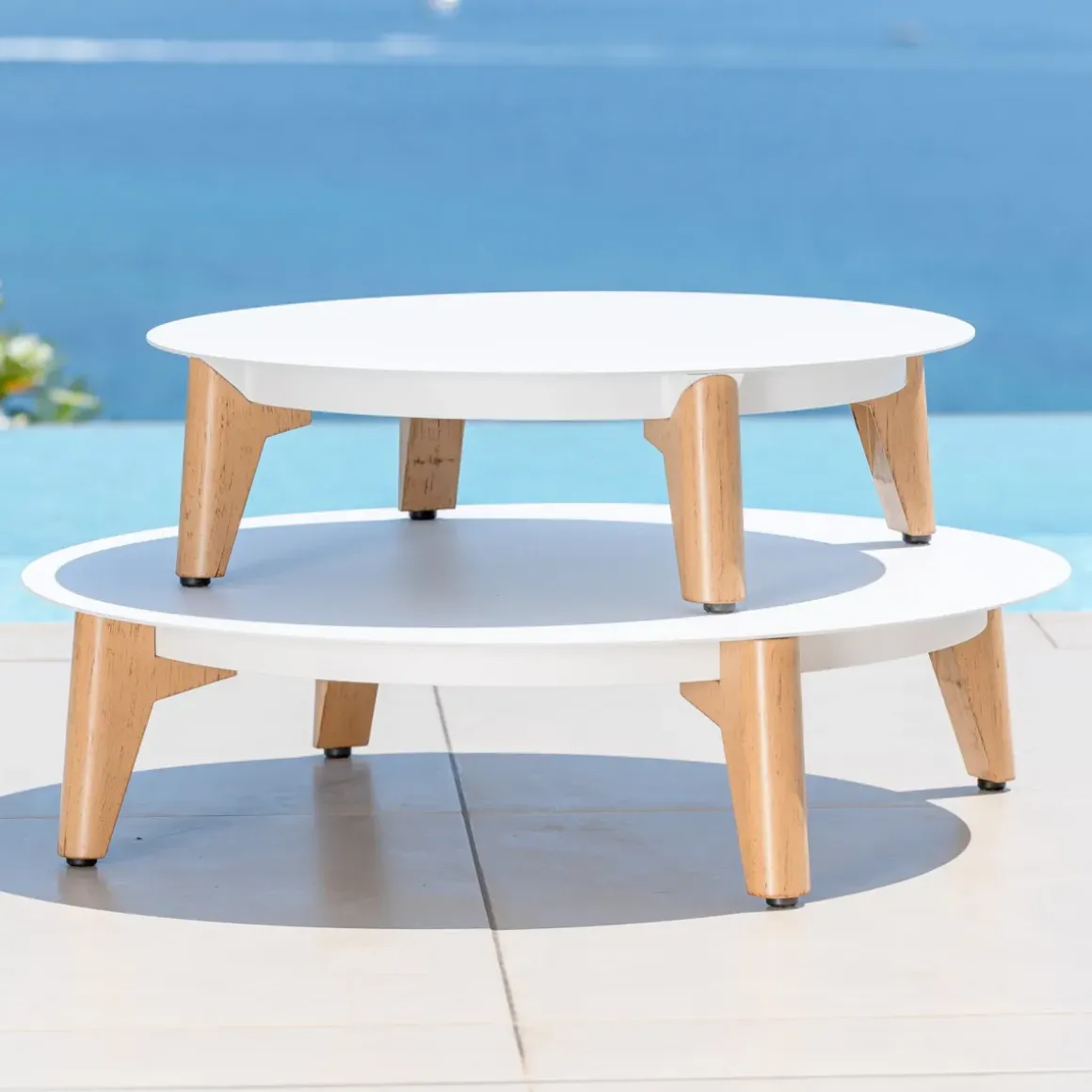 Set da giardino in alluminio 5 posti 5 pezzi Monte Carlo Bianco e terracotta
