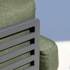 Set da giardino in alluminio 5 posti 5 pezzi Monte Carlo Grigio antracite e verde rosmarino