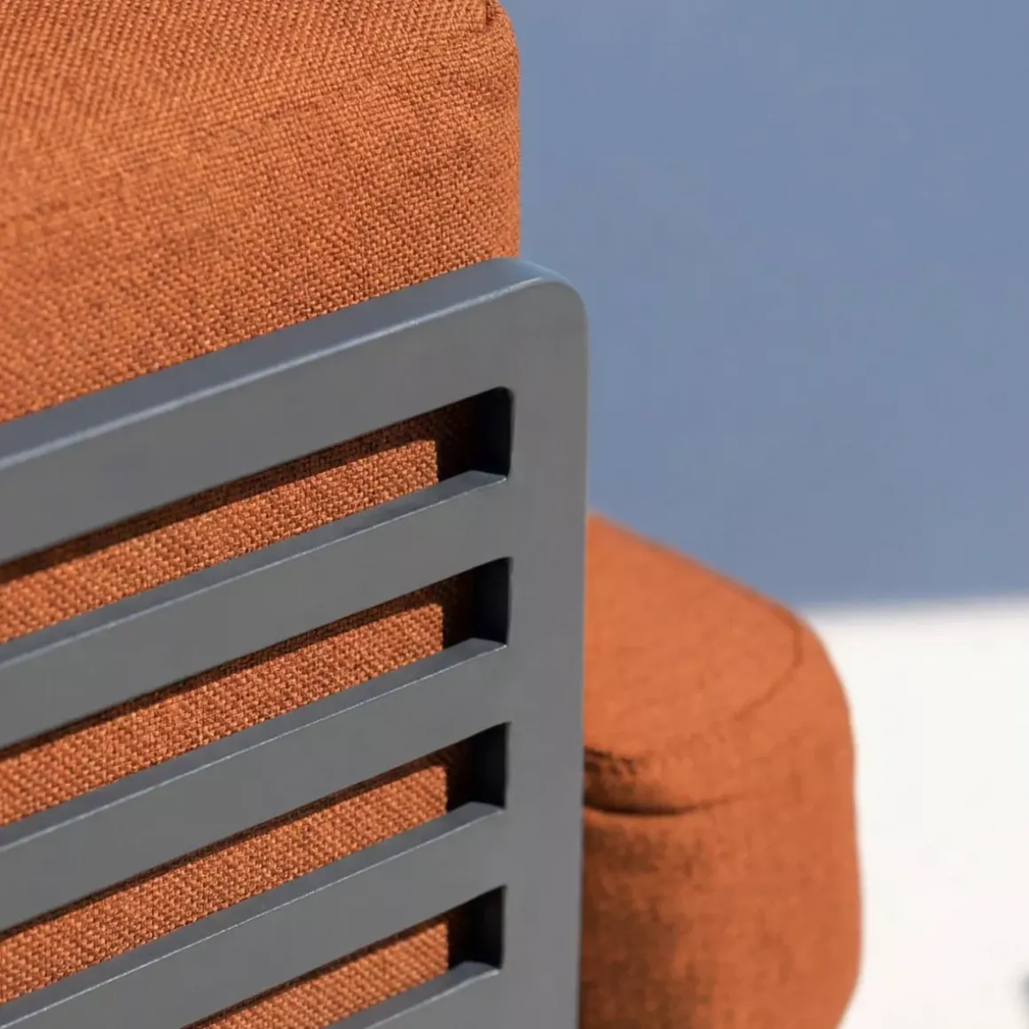 Set da giardino in alluminio 7 posti 6 pezzi Monte Carlo Grigio antracite e terracotta