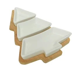 KAEMINGK Stoviglie Natalizie-Set da tapas 3 piatti (27 x 20 cm) Il mio bel albero
