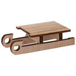 JJA Decorazioni E Oggetti Natalizi-Set di 10 accessori decorativi in legno (H17 cm) Country House