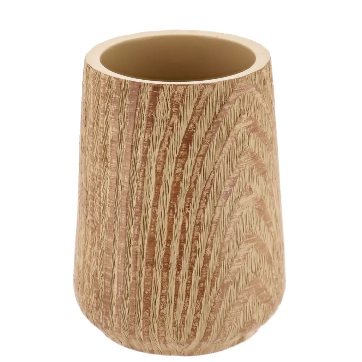 TENDANCE Accessori Bagno-Set di accessori per il bagno effetto legno Scandi