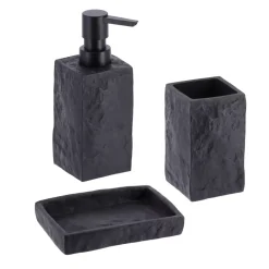 TENDANCE Accessori Bagno-Set di accessori per il bagno effetto pietra