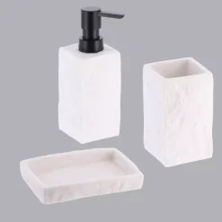 TENDANCE Accessori Bagno-Set di accessori per il bagno effetto pietra