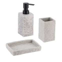 TENDANCE Accessori Bagno-Set di accessori per il bagno effetto pietra