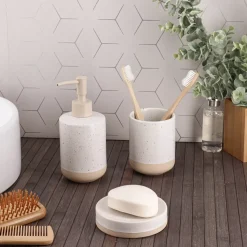 TENDANCE Accessori Bagno-Set di accessori per il bagno gres maculato Pietra