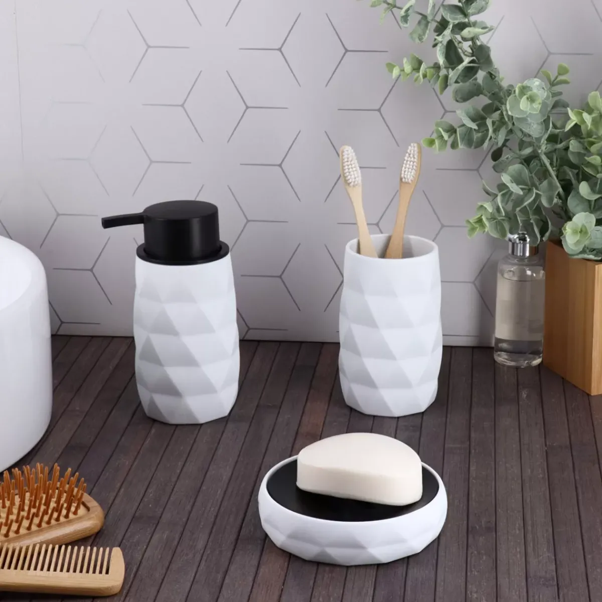 TENDANCE Accessori Bagno-Set di accessori per il bagno Rubby