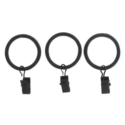 Set di 8 anelli con pinza (D20mm) Jim Nero opaco