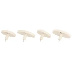 Atmosphera, cru017dateur d'intu017drieur Mensole-Set di 4 appendiabiti da parete in legno (H10 cm) Karen Avorio
