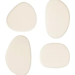 Atmosphera, cru017dateur d'intu017drieur Mensole-Set di 4 appendiabiti da parete in legno (H10 cm) Karen Avorio