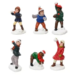 KAEMINGK Personaggi E Accessori Per Villaggio-Set di 6 bambini (H5,5 cm) Giochi invernali per villaggio