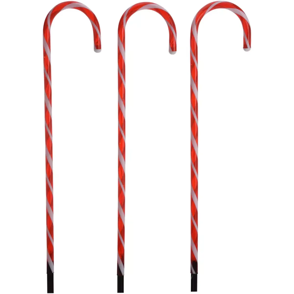 KOOPMAN Oggetti Decorativi E Illuminati|Personaggi E Oggetti Grande Dimensione-Set di 6 bastoncini di zucchero a pile 42 LED (47 cm) Candy