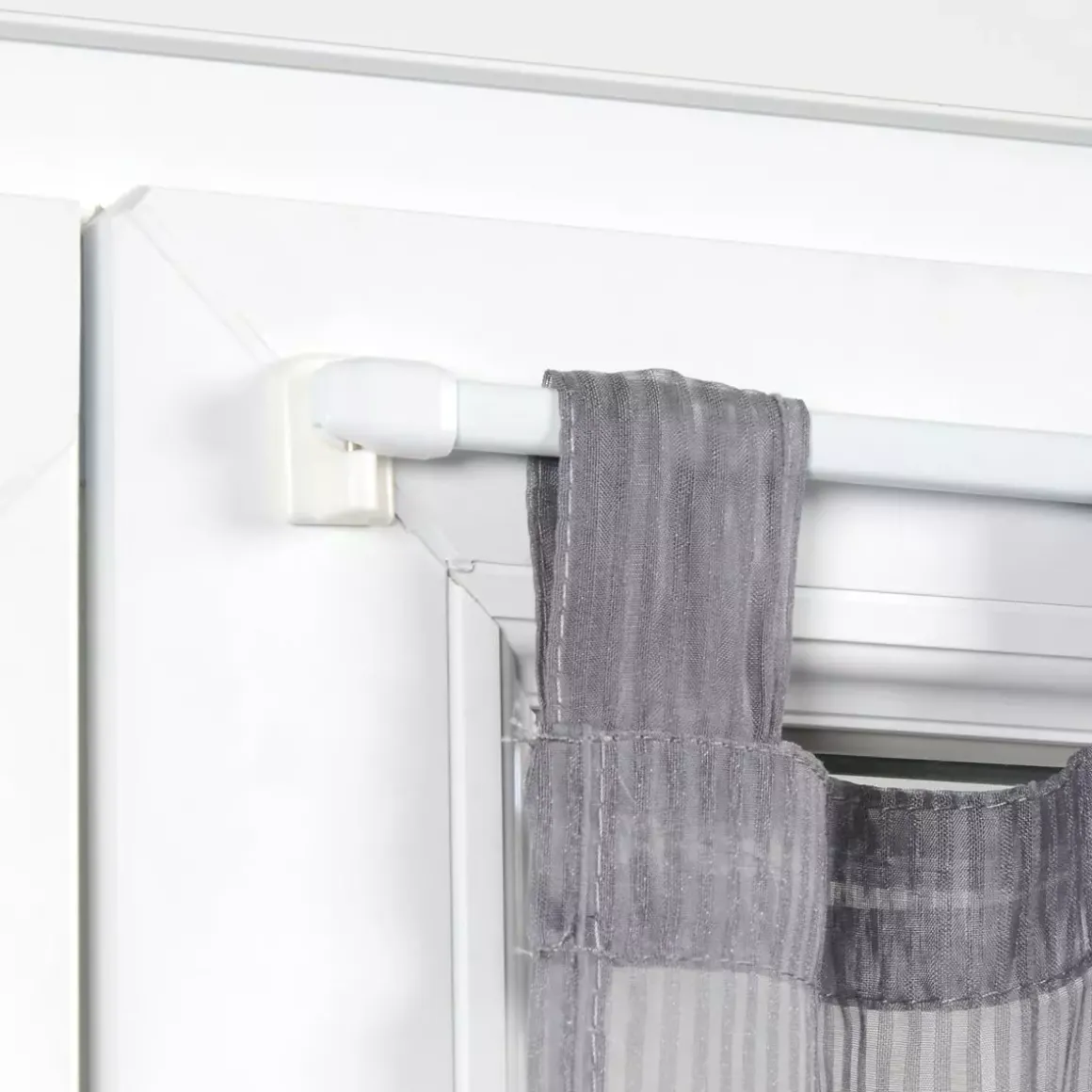 Set di 2 bastoni per tenda regolabili (60 a 80 cm) Bianco