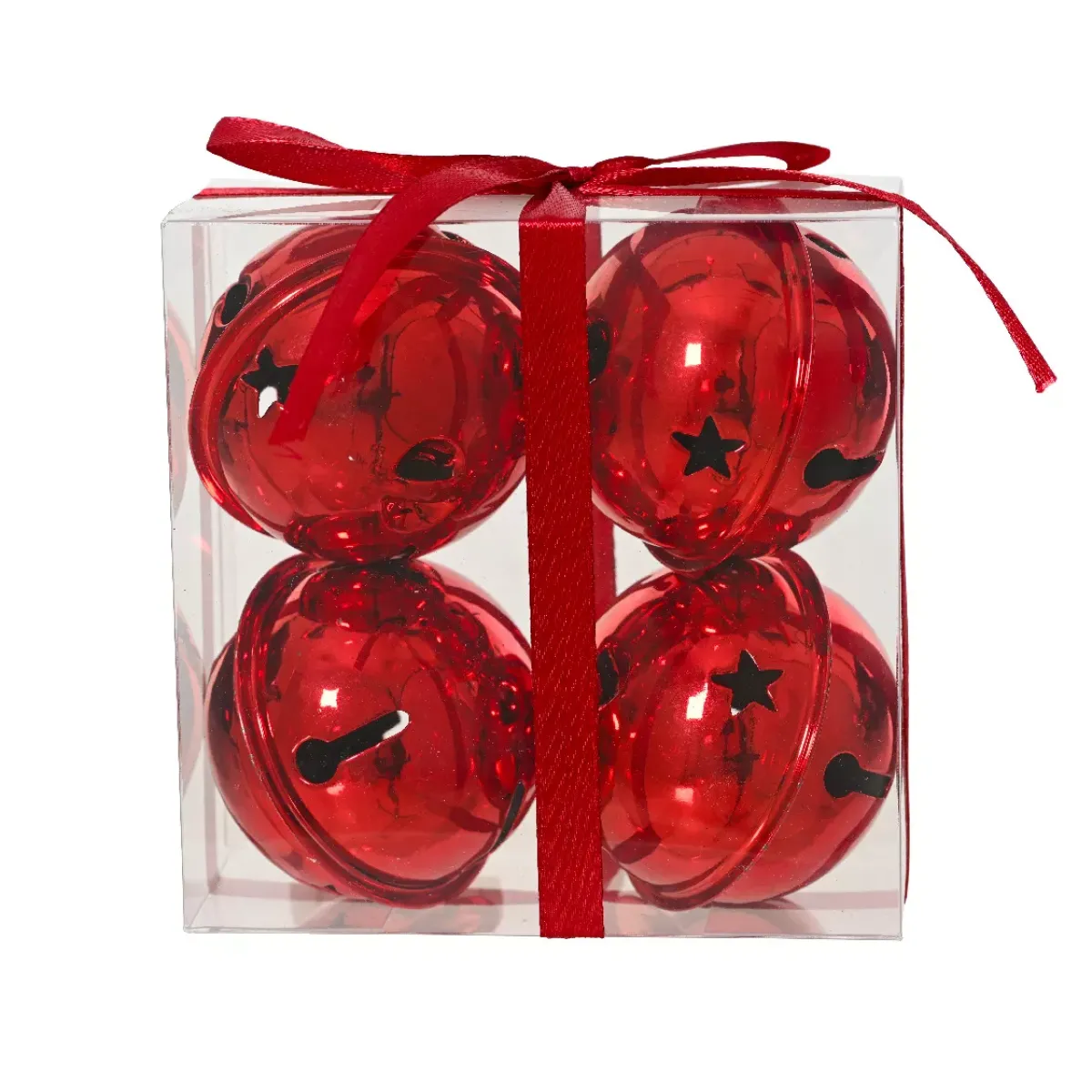 KAEMINGK Addobbi Natalizi-Set di 4 campanelle in metallo (D11 cm) Christmas Nova