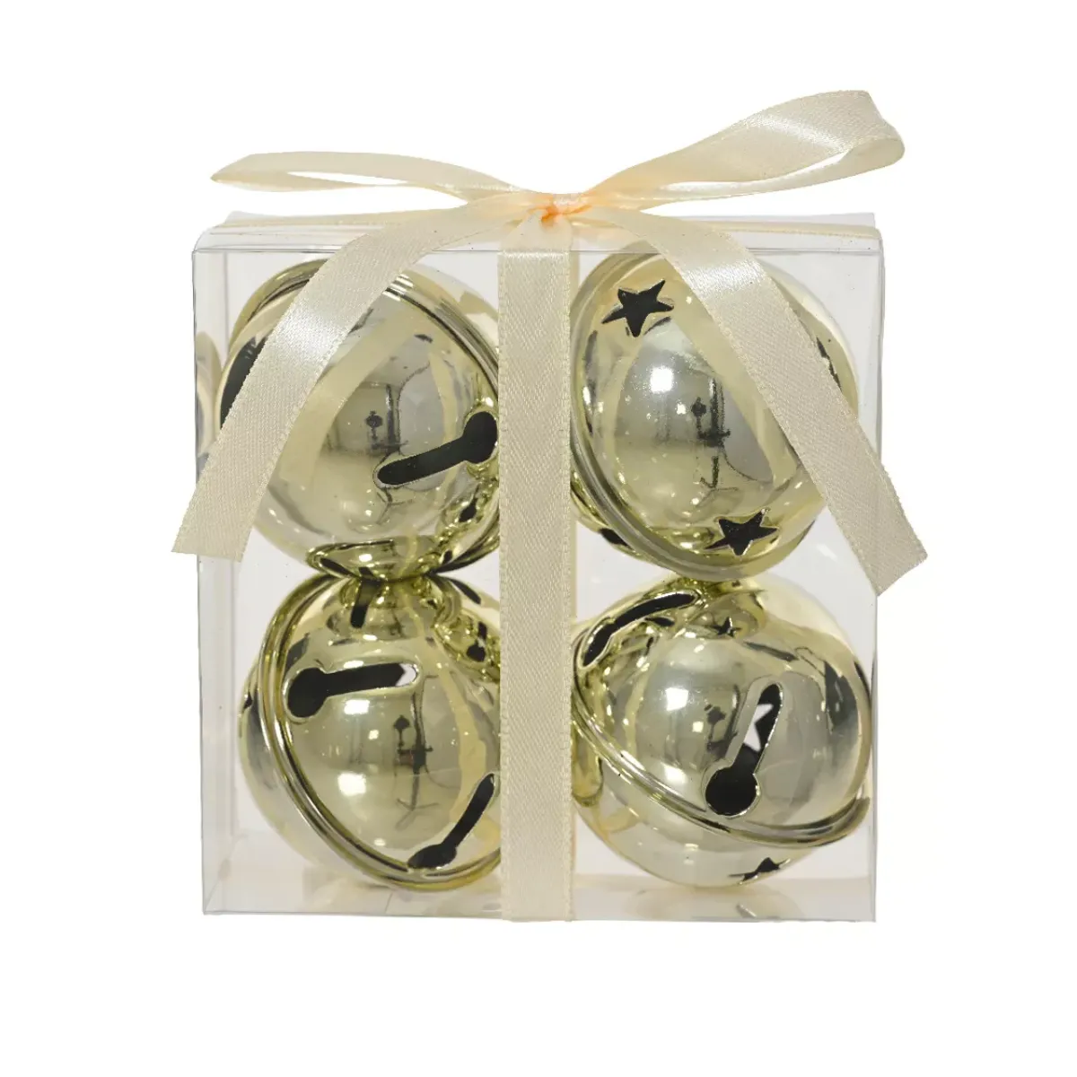 KAEMINGK Addobbi Natalizi-Set di 4 campanelle in metallo (D11 cm) Christmas Nova