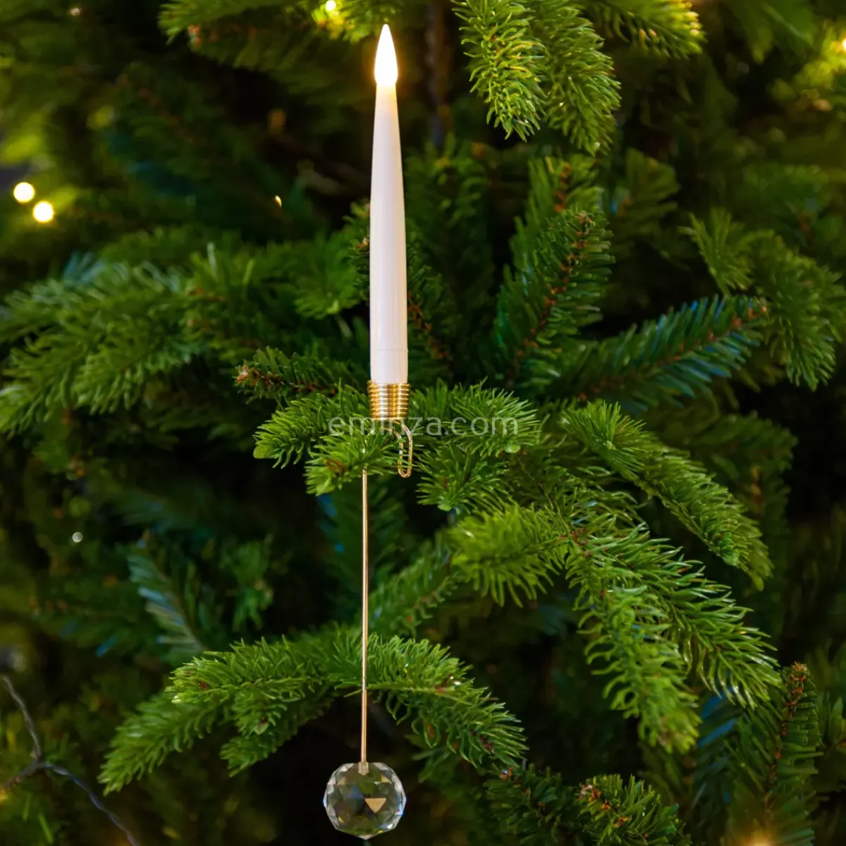 KAEMINGK Decorazioni E Oggetti Natalizi|Oggetti Decorativi E Illuminati-Set di 10 candele a pile (15 cm) Crystal bianco caldo
