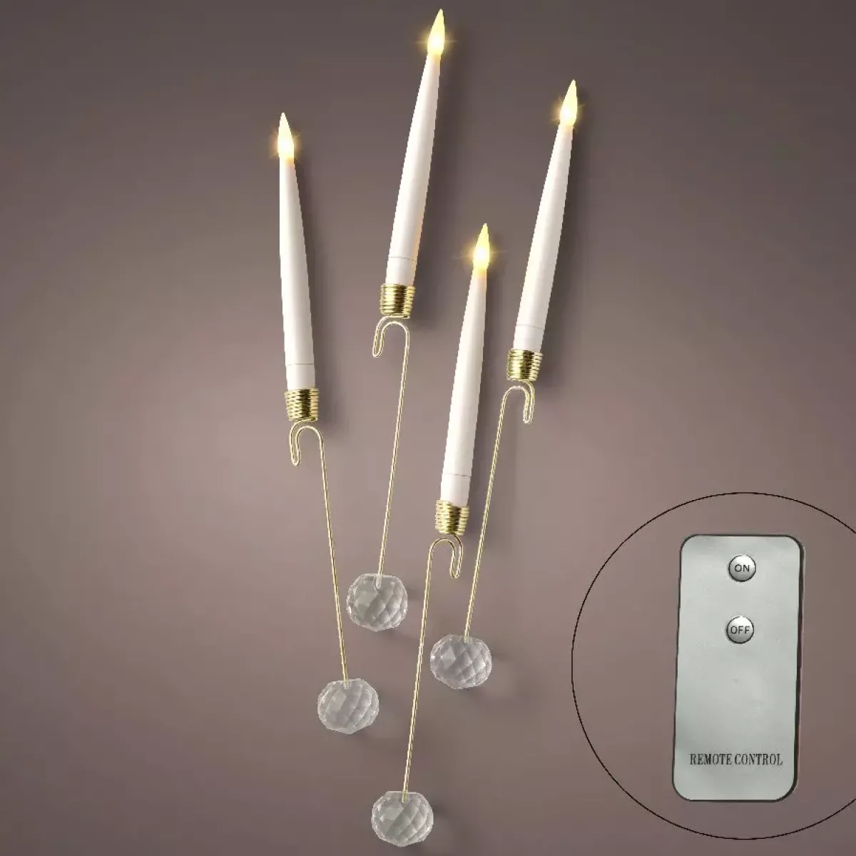 KAEMINGK Decorazioni E Oggetti Natalizi|Oggetti Decorativi E Illuminati-Set di 10 candele a pile (15 cm) Crystal bianco caldo