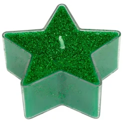 JJA Candele Natalizie-Set di 4 Candele per scaldavivande Stelle glitterato