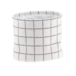 TENDANCE Accessori Bagno|Cesti E Scatole-Set di 3 cestini portaoggetti (17 cm) Quadretti