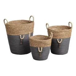 TENDANCE Accessori Bagno|Cesti E Scatole-Set di 3 cesti per biancheria (H45 cm) Jya