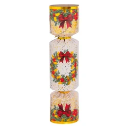 JJA Decorazione Da Tavola-Set di 6 crackers natalizi Festività Rosso e Bianco