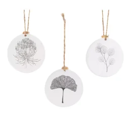 KAEMINGK Addobbi Natalizi-Set di 3 decorazioni da appendere (8 cm) Foglie