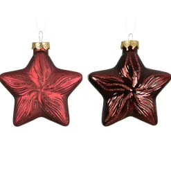 KAEMINGK Addobbi Natalizi-Set di 2 decorazioni natalizie in vetro (H10 cm) Stelle Celesti