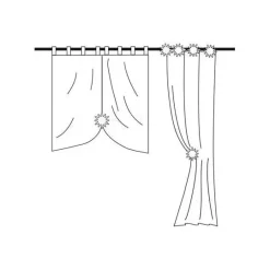 Set di 2 fermatenda Helios Oro
