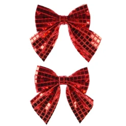 KAEMINGK Addobbi Natalizi-Set di 2 fiocchi di Natale (H13 cm) Disco