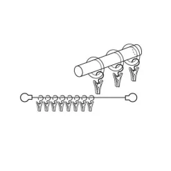 Set di 8 ganci con pinza Bianco