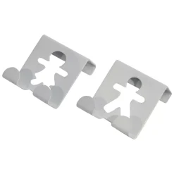 TENDANCE Contenitori Bagno-Set di 2 ganci metallo (H4,8 cm) Bonhommes
