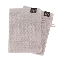 Set di 2 guanti da toilette in cotone (15 x 21 cm) Boho-chic Beige