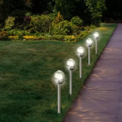 #N/A Luci Per Esterno-Set di 6 lampade da giardino solari (24.5 cm)