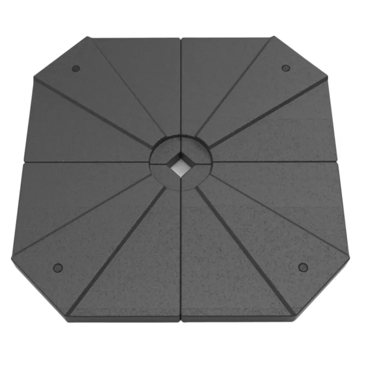 MOBELLIA Base E Accessori-Set di 4 lastre per Ombrellone decentrato 20L -