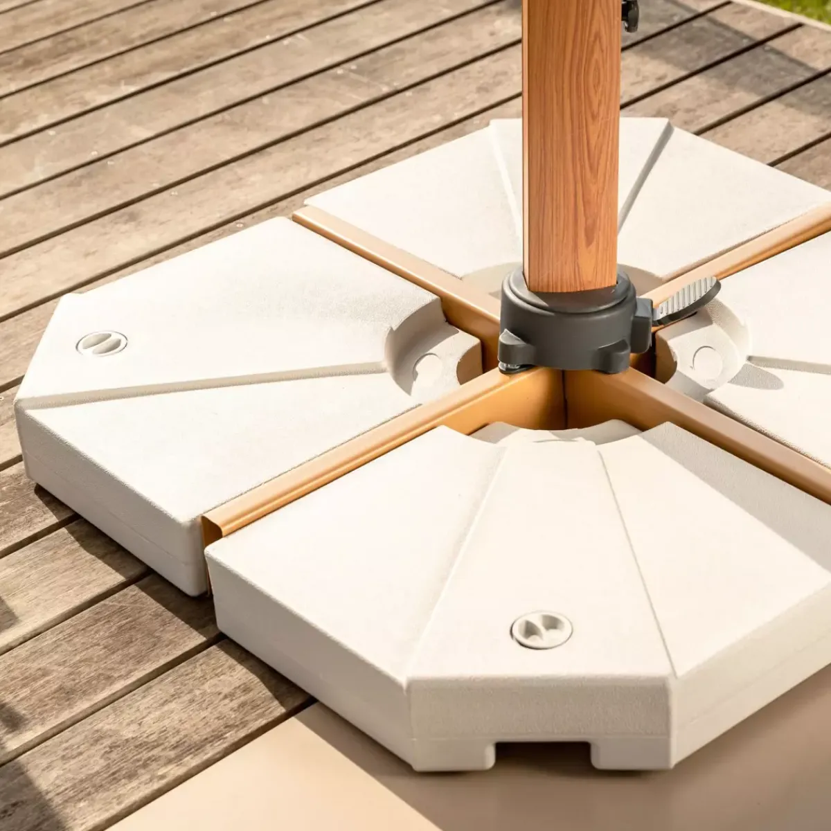 MOBELLIA Base E Accessori-Set di lastre per ombrellone decentrato 20L -
