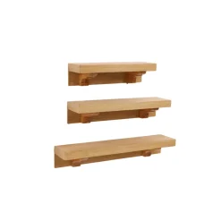EMINZA Mensole-Set di 3 mensole in (L60-50-40 cm) Jaipur scuro