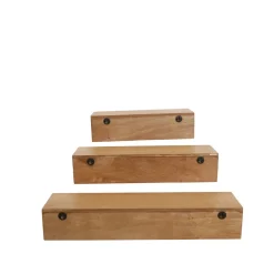 EMINZA Mensole-Set di 3 mensole in (L60-50-40 cm) Jaipur scuro