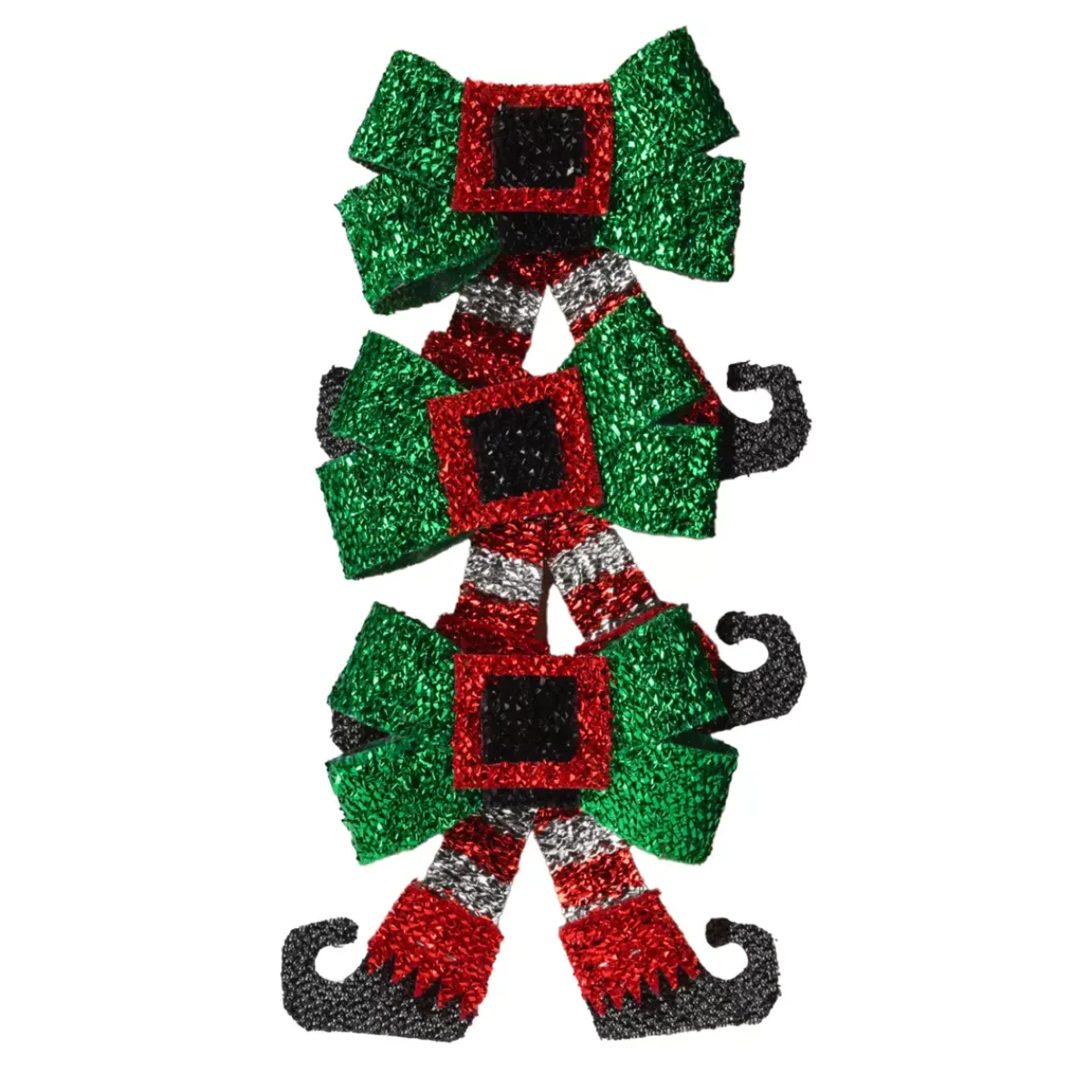 KOOPMAN Addobbi Natalizi-Set di 3 nodi natalizi (H12 cm) Gambe folletto scherzoso