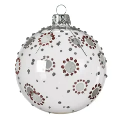 KAEMINGK Palline Di Natale-Set di 6 palline di Natale di vetro (D80 mm) Margarita