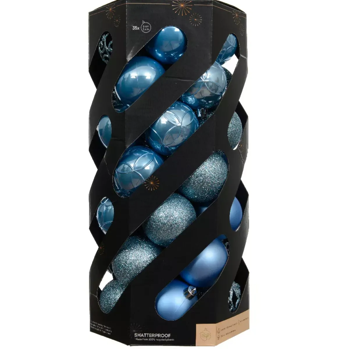 KAEMINGK Palline Di Natale-Set di 35 palline di Natale (D60 mm) Aravis