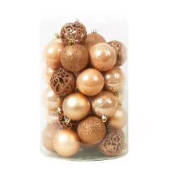 KAEMINGK Palline Di Natale-Set di 35 palline di Natale (D60 mm) Aravis mix Pesca