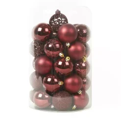 EMINZA Palline Di Natale-Set di 35 palline di Natale (D60 mm) Aravis mix
