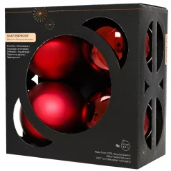 KAEMINGK Palline Di Natale-Set di 4 palline di Natale (D100 mm) Aravis